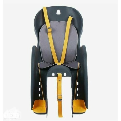 Кресло детское BQ задн, крепление на багажник, max 22кг, регулировка ног по высоте, пластик, серое