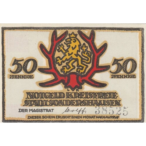 Германия (Веймарская Республика) Зондерсхаузен 50 пфеннигов 1922 г.