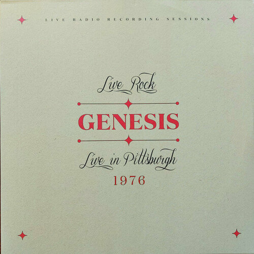 Виниловая пластинка GENESIS - LIVE IN PITTSBURGH 1976 (LP) genesis виниловая пластинка genesis a trick of the tail