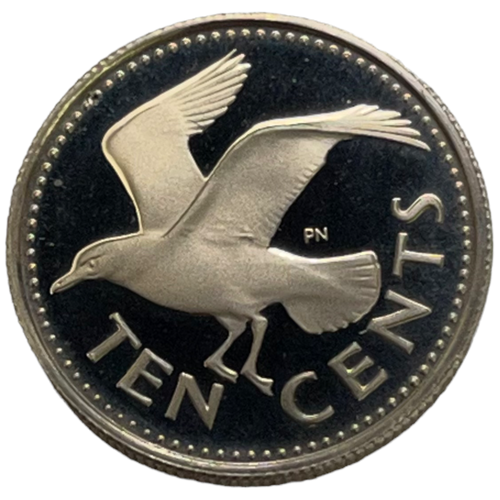 10 центов 1996 барбадос из оборота Барбадос 10 центов 1973 г. (FM) (Proof)