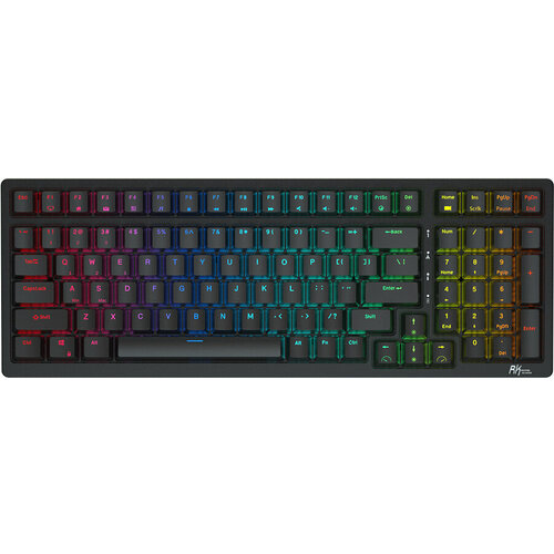Клавиатура Royal Kludge Беспроводная клавиатура Royal Kludge RK98 Black USB24 GHzBluetoth RGB Hot Swap Brown switch 776700₽