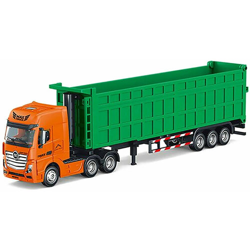 машины viking toys грузовик джамбо 25 см с 1 гидом и 4 животными Металлический грузовик самосвал HUI NA TOYS масштаб 1:50 - HN1731-GREEN (HN1731-GREEN)
