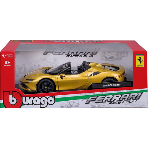 Машинка металлическая 1:18 Bburago Ferrari SF90 Spider 18-16016 ferrari ff 2011 red масштабная модель автомобиля коллекционная