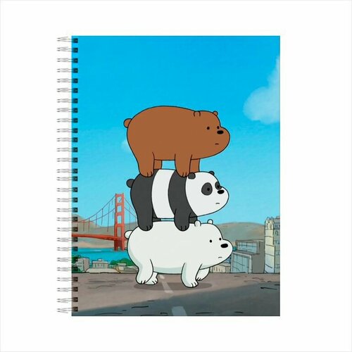 Тетрадь Вся правда о медведях/ We Bare Bears №14, А4 тетрадь в клетку вся правда о медведях 24 листа