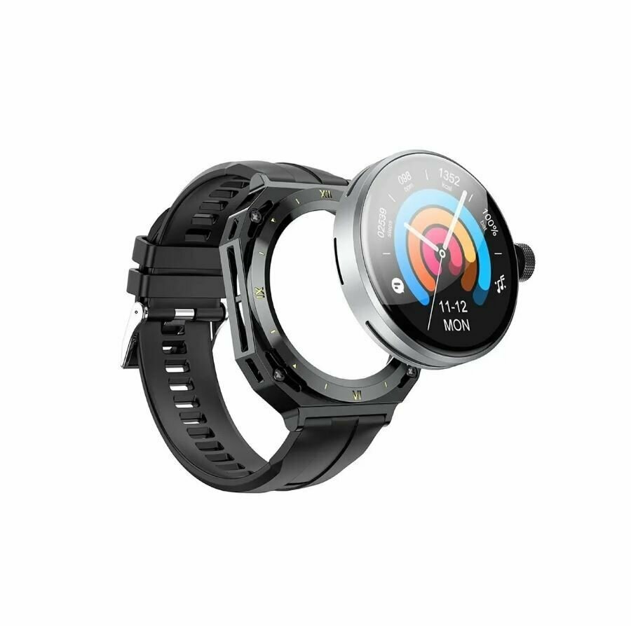Смарт часы / Умные часы / Smart Watch / Фитнес часы / Hoco Y14, цвет черный