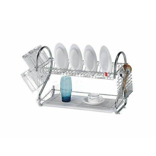 Сушилка для посуды 2-х ярусная настольная