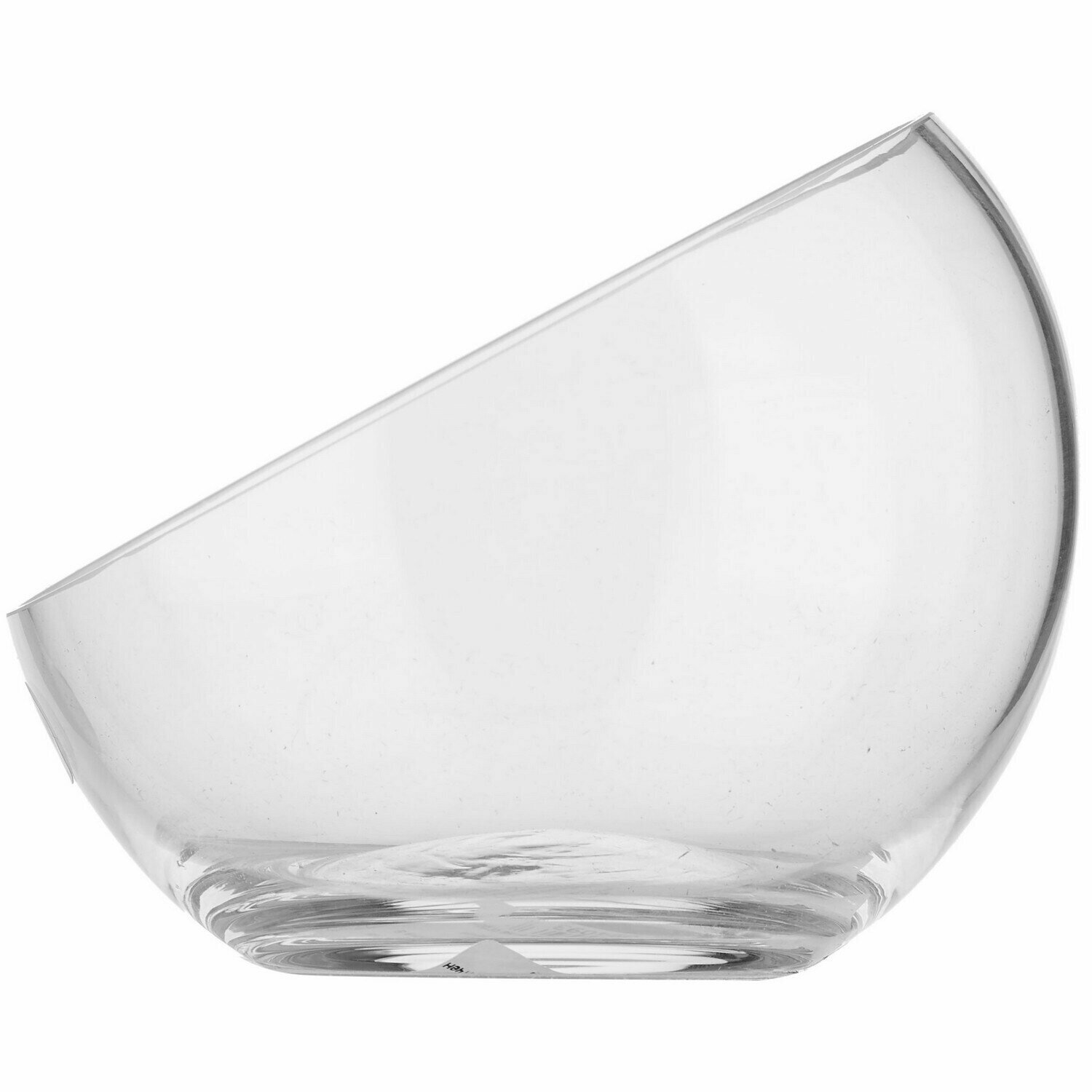 фото Ваза-шар косой срез Neman диаметр 12см, стекло, прозрачный