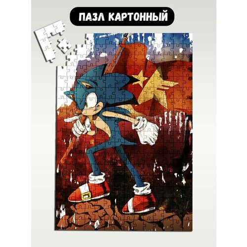 Пазл картонный 39,5х28 см, размер А3, 300 деталей, модель игра sonic forces - 1200 пазл картонный 29x20 см размер а4 120 деталей модель игра sonic forces 1200