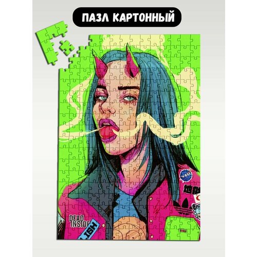 Пазл картонный 39,5х28 см, размер А3, 300 деталей, модель Музыка Billie Eilish Билли Айлиш - 1547 пазл картонный 39 5х28 см размер а3 200 деталей модель музыка billie eilish билли айлиш 6025 п