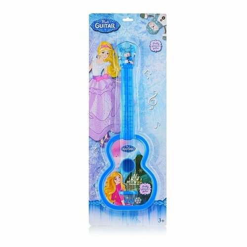 Гитара детская Oubaoloon 60х22х5 см, голубая, на листе (1578B) гитара 2838d на листе