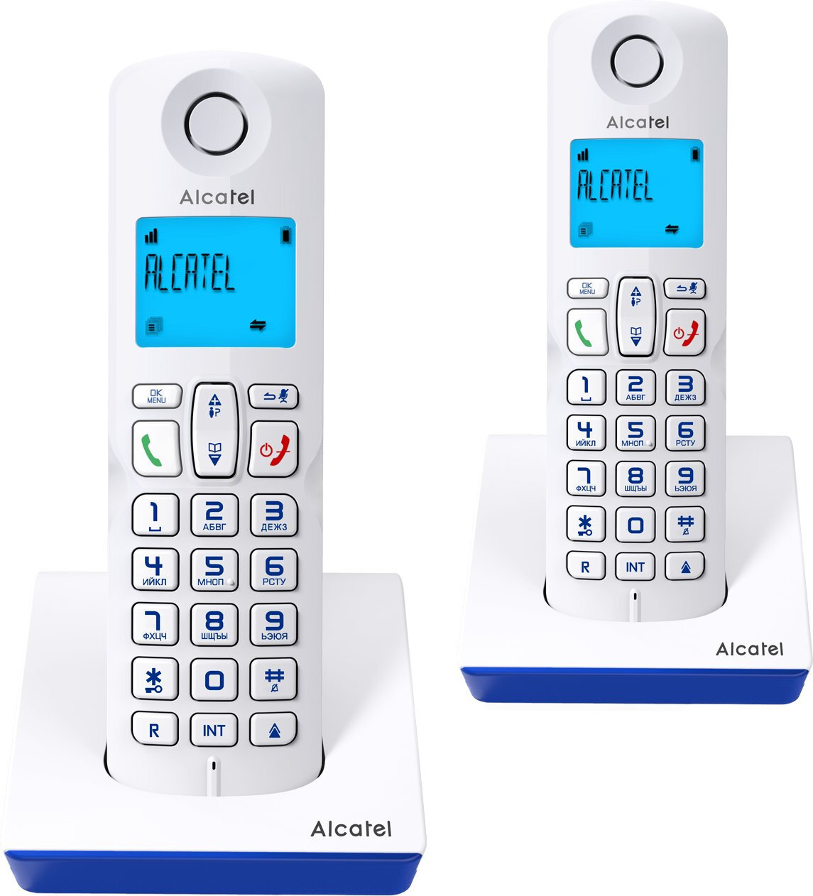 Р/Телефон Dect Alcatel S230 Duo ru white белый (труб. в компл:2шт) АОН