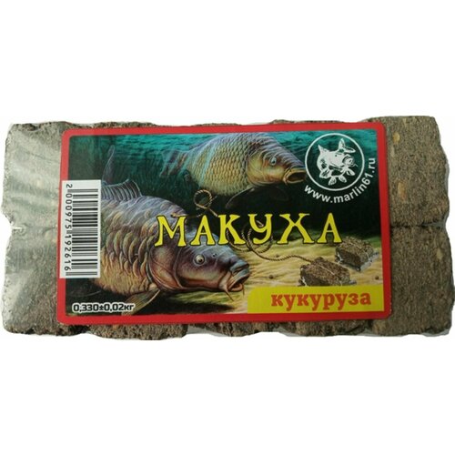 фото Жмых макуха 10 кубов 300 гр кукуруза carp point