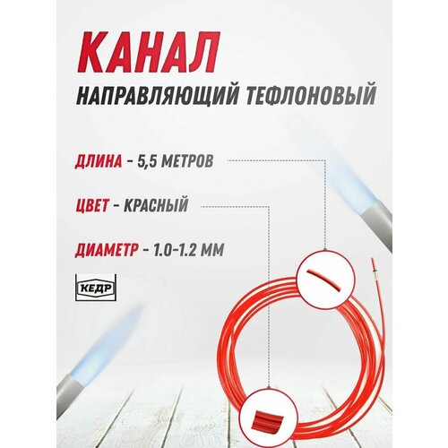 Канал направляющий тефлоновый кедр PRO (1,0-1,2) 5,5 м красный