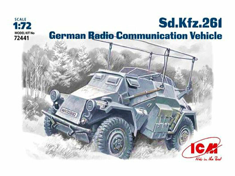 72441 ICM Sd. Kfz.261, германский бронеавтомобиль радиосвязи (1:72)