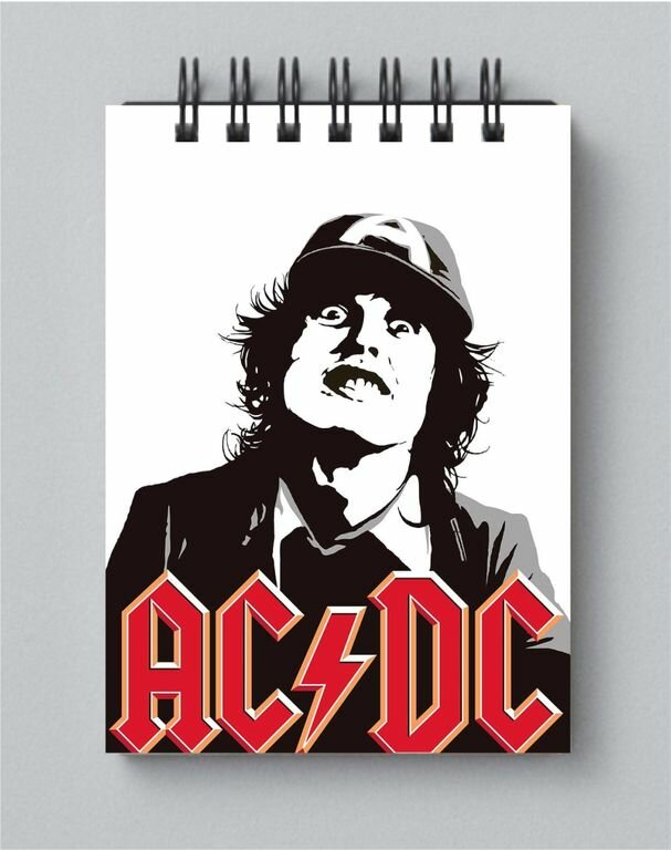 Блокнот AC/DC Эй-си/ди-си №3 Размер А5 15 на 21 см