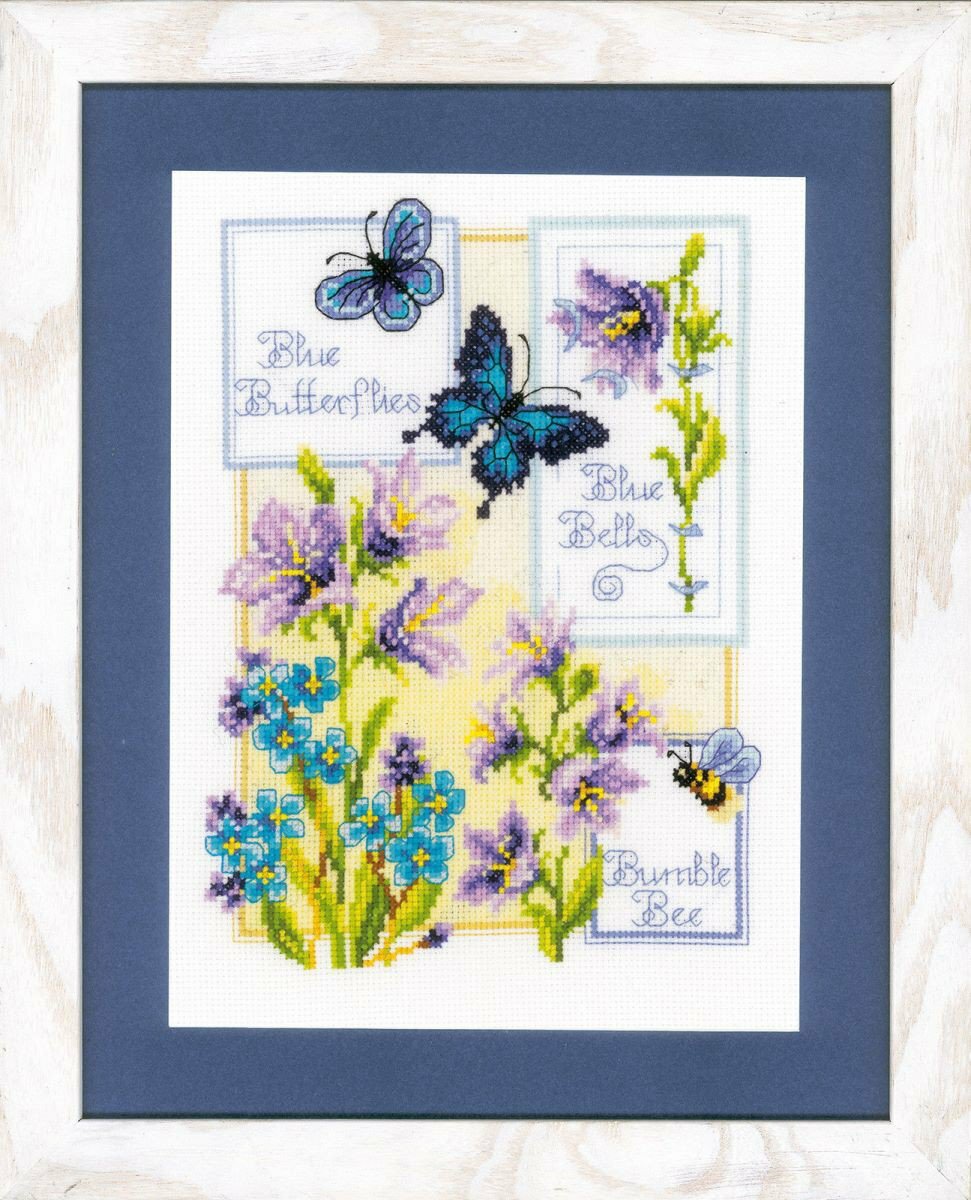 Синие бабочки и колокольчики PN-0146579