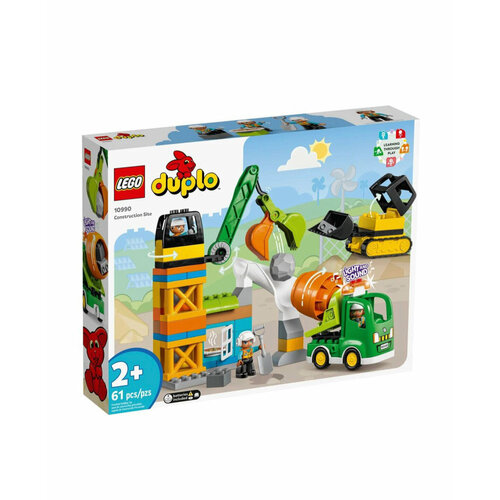 Конструктор LEGO DUPLO Строительная площадка (10990 Construction Site) lego duplo town construction site 10990 набор строительных игрушек lego