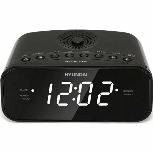 Радиобудильник Hyundai H-RCL221, черно-белый
