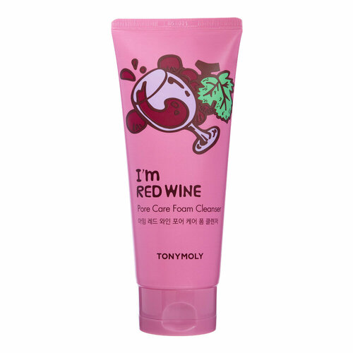TONYMOLY IM RED WINE PORE CARE FOAM CLEANSER Очищающая пенка для умывания с экстрактом красного вин