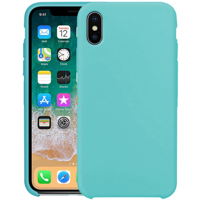 Чехол для iPhone XS Max Silicone Case (бирюзовый)