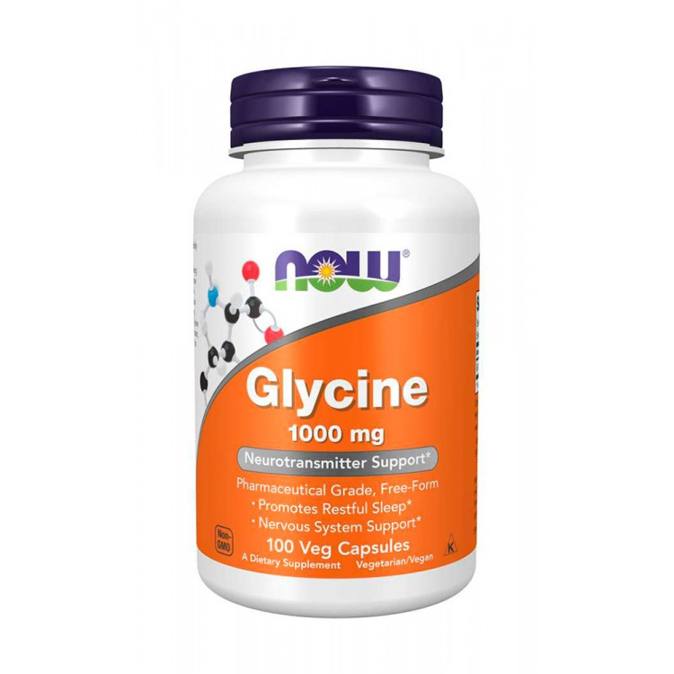 NOW Glycine 1000 мг (100 капс)