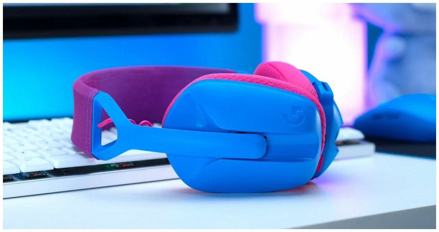 Беспроводная компьютерная гарнитура Logitech G G435, Blue And Raspberry — фото 1