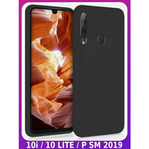 BRICASE / Чёрный Soft Touch чехол класса Прeмиyм для HUAWEI HONOR 10i / 10 LITE / P SMART 2019 / P SMART+ 2019