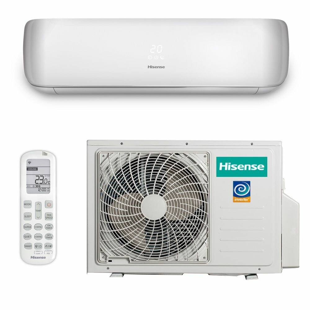 Сплит-система инверторная Hisense Premium Design Super Dc Inverter AS-10UW4RVETG01 настенная, до 26м2, 10000 BTU