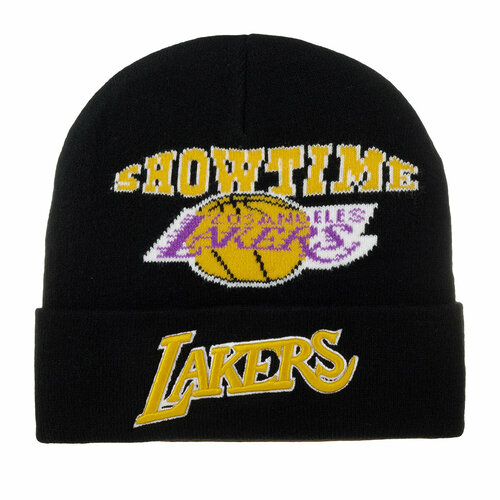 Шапка Mitchell & Ness, размер OneSize, черный для баскетбола лейкерс летняя баскетбольного клуба nba los angeles lakers сша бейсболка черная