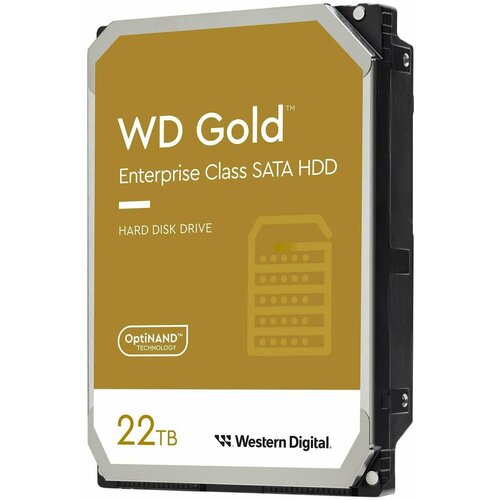 Жесткий диск Western Digital GOLD 22TB, 7200rpm, 512МБ, SATA