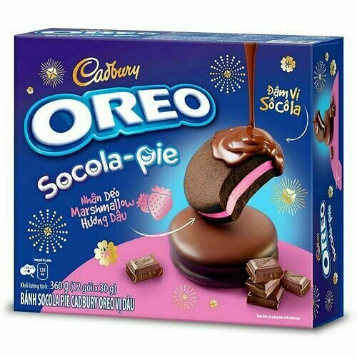 Печенье Cadbury Oreo Socola-pie, со вкусом клубники, 360 г - фотография № 1