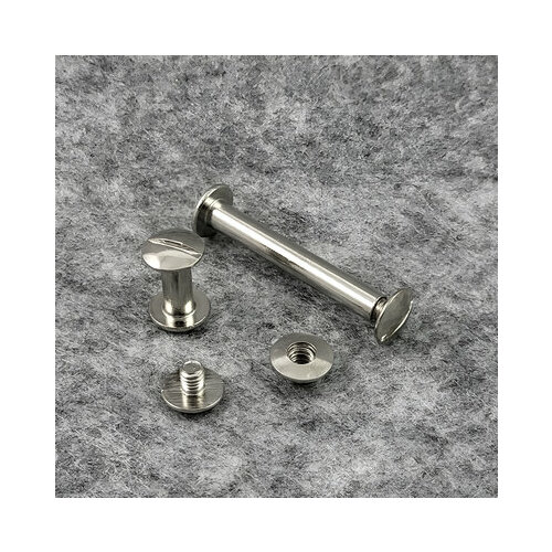 Винт металлический переплетный 45 мм серебро (100 шт)