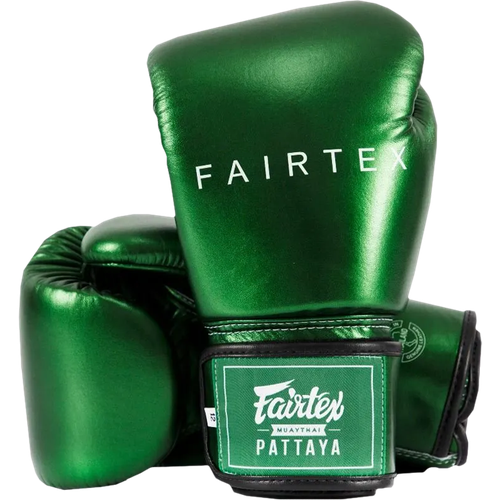 Боксерские перчатки Fairtex BGV22 Metallic Green. 16oz боксерские перчатки fairtex bgv22 metallic red 10 унций