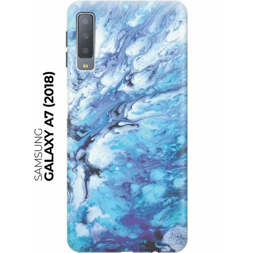 RE: PAЧехол - накладка ArtColor для Samsung Galaxy A7 (2018) с принтом Синий мрамор