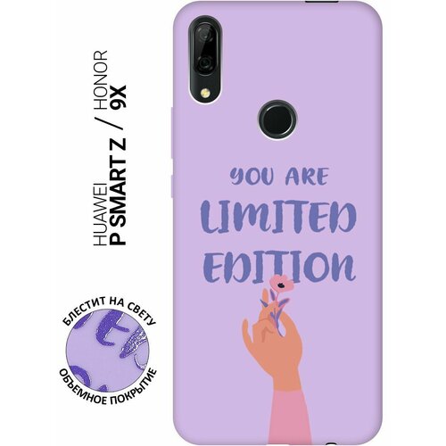 Силиконовый чехол на Honor 9X, 9X Premium, Huawei P Smart Z, Y9 Prime (2019) Silky Touch Premium с принтом Limited Edition сиреневый матовый чехол на honor 9x 9x premium huawei p smart z y9 prime 2019 хуавей хонор 9х soft touch красный