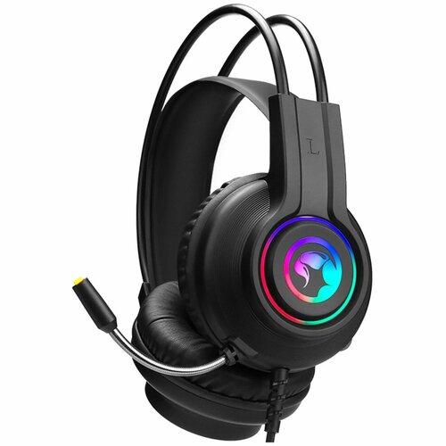 Наушники HG8935 игровые полноразмерные микрофон USB 21м подсветка чёрные 366100₽