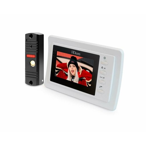 Видеодомофон HD com W-417NM(white) (Q41689CV) - домофон для загородного дома на входную дверь, цветной домофон для дачи и квартиры