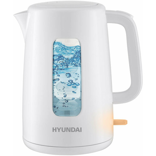 Чайник электрический Hyundai HYK-P3501 белый, пластик чайник электрический hyundai hyk p4025 1 9л 2200вт белый корпус пластик