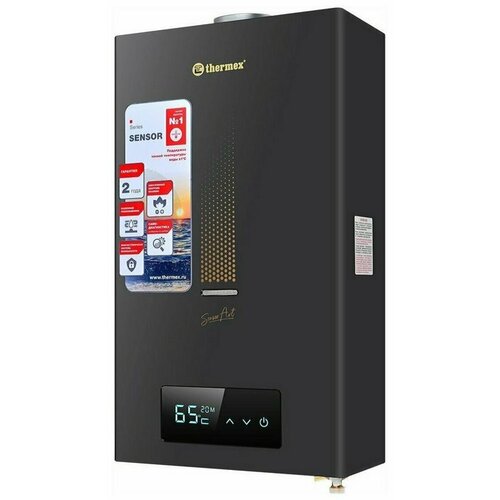 Водонагреватель проточный газовый Thermex S 20 MD Art Black 2137000₽