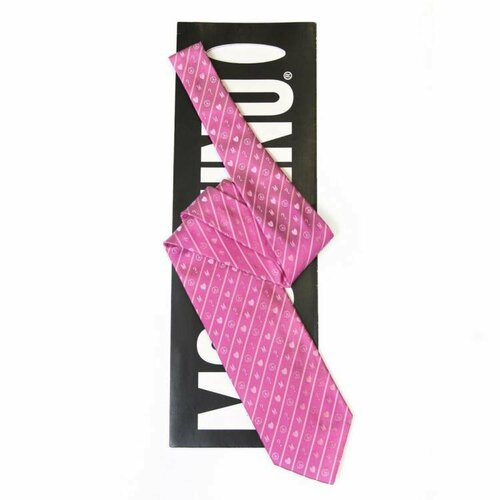 Галстук MOSCHINO, розовый галстук moschino натуральный шелк широкий в горошек для мужчин черный