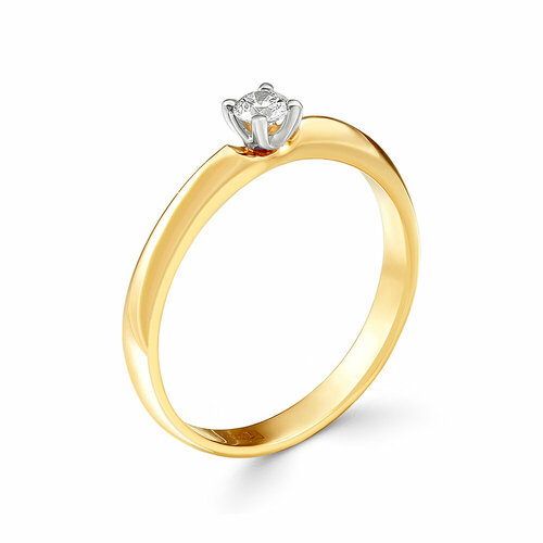 Кольцо PRESTIGE, красное золото, 585 проба, бриллиант, размер 16.5