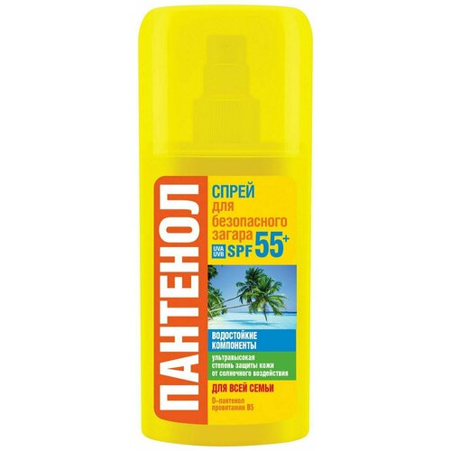 Пантенол / Спрей для загара Пантенол Безопасный загар SPF55 95мл 1 шт
