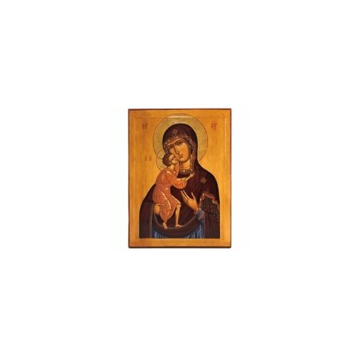 Икона БМ Феодоровская 18х13 БФ-601 прямая печать по левкасу, золочение #157062