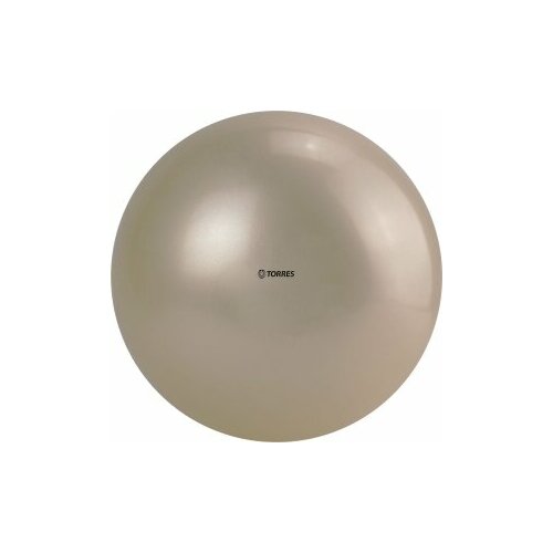 50952-77975 Мяч для художественной гимнастики однотонный TORRES, арт. AG-15-03, диаметр 15 см, ПВХ, жемчужный