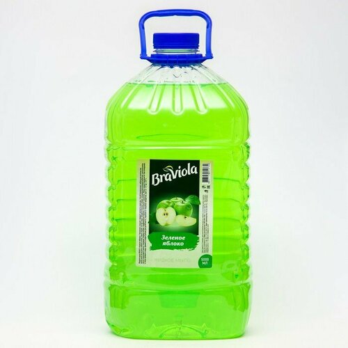 Мыло жидкое Braviola Зеленое яблоко ПЭТ, 5 л (комплект из 4 шт)