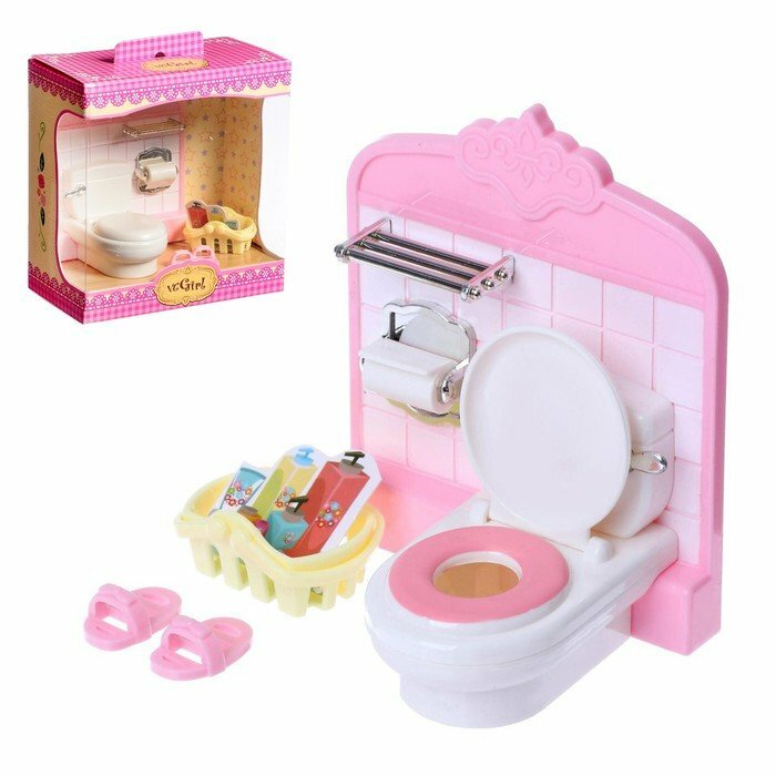 Набор мебели для кукол «Уют-2: туалет» (комплект из 4 шт)