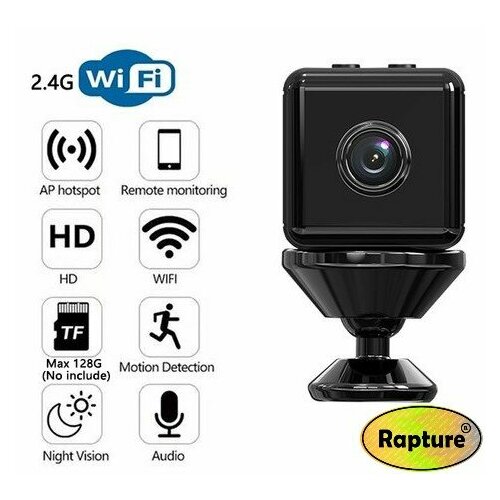 Беспроводная мини-камера Rapture W10 WiFi Ночной режим Влагозащита ИК-подсветка FHD 1080P 249000₽