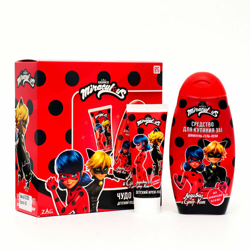 Подарочный набор Леди Баг и Супер кот средство для купания 3в1 300 мл крем-уход 75 мл 690₽