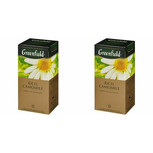 Greenfield Чай в пакетиках Rich Camomile, травяной, 25 шт, 2 уп