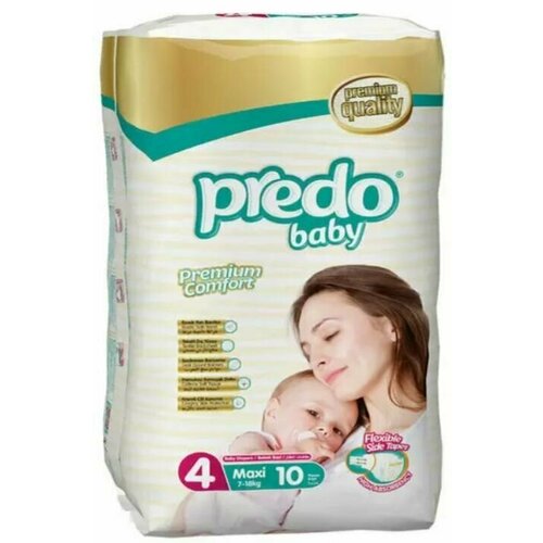 фото Predo baby подгузники детские, размер 4, 7-18 кг, 10 шт/уп, 1 уп